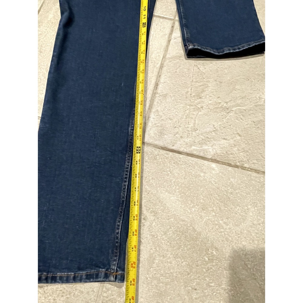 40 Grit Duluth Trading Jeans Mens 32x33 Standard Fit Straight Blue Dark‎ Wash - Picture 4 of 6